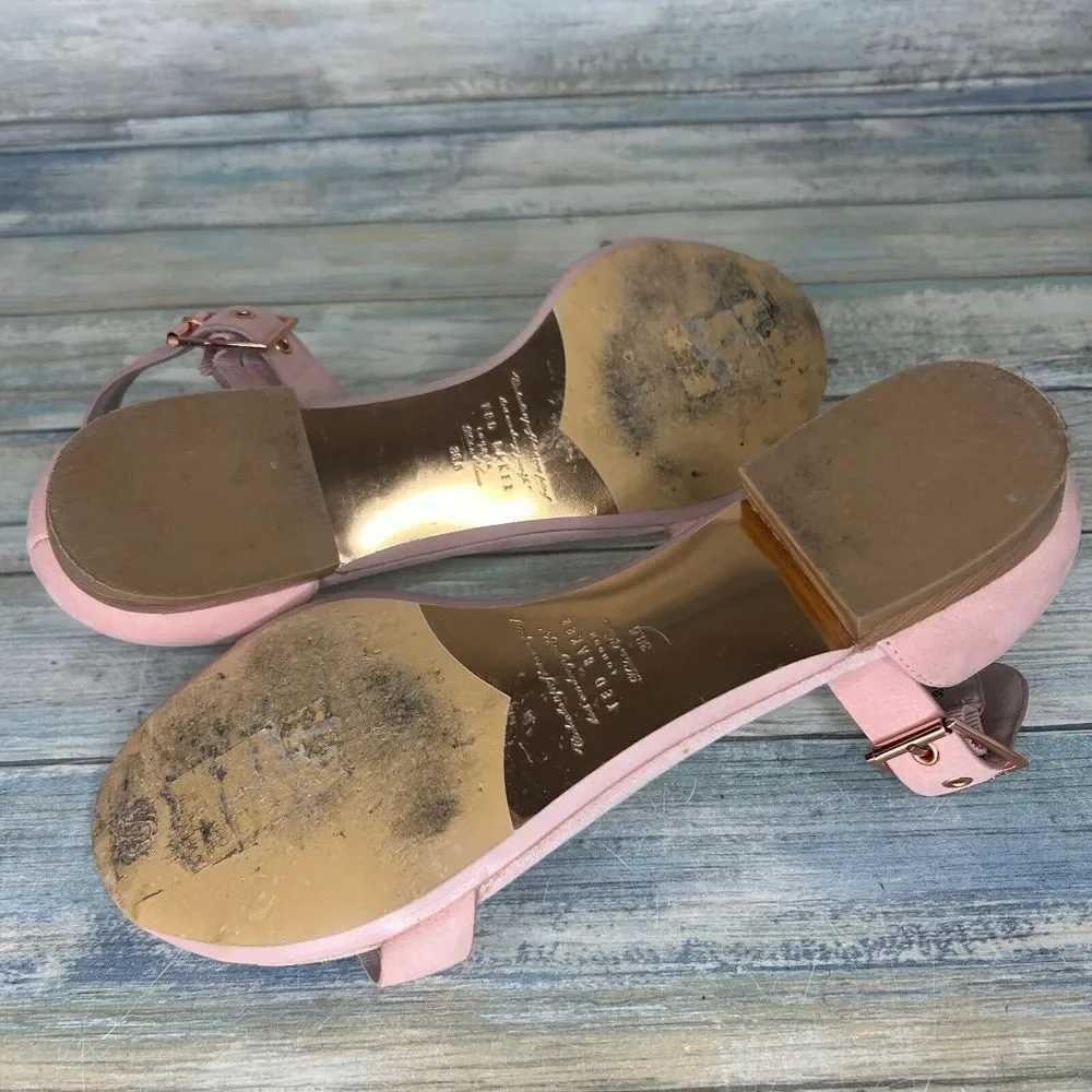 Ted Baker Sandals Womens‎ 38.5 Pink Ovey Studded Buckle